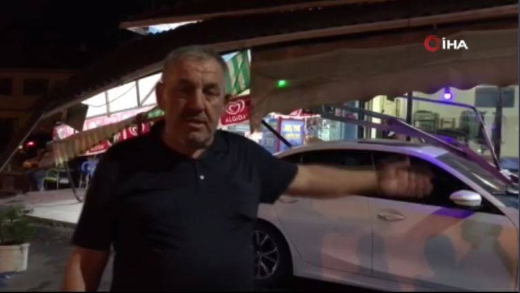 Davetsiz misafir! Lüks otomobil kahvehaneye daldı. Facianın eşiğinden dönüldü - Resim: 2